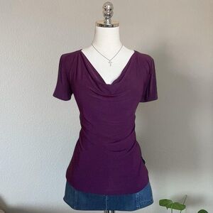 Star Vixen Purple Cowl Neck Top
